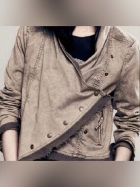 Free People Collapsing Twill Acid Wash  Multifunctional Jacket S NWT!